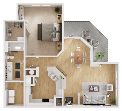 a floor plan of a two bedroom apartment