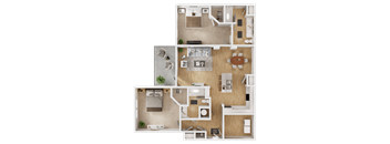 a floor plan of a 3 bedroom apartment