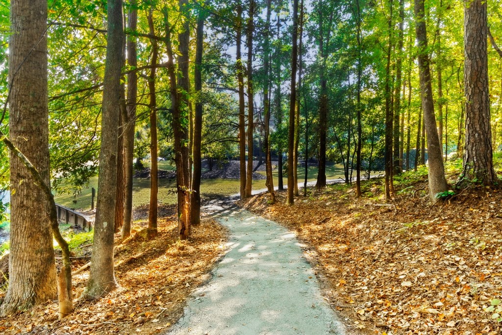 walking trails around laken at Lullwater at Calumet, Georgia