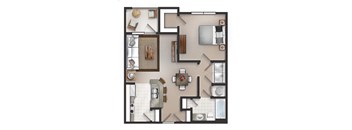 a floor plan of a studio apartment