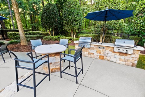 Patio with BBQ Area at The Estates at Ballantyne, Charlotte, North Carolina, 28277