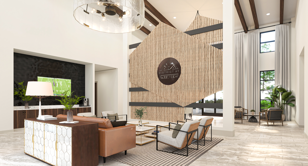 a rendering of the lobby at the hyatt regency coconut point resort and spa