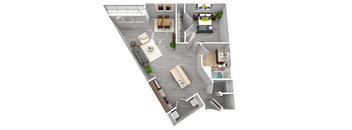 Glenwood - a4 Floor plan at Glenwood Park Lofts, Atlanta