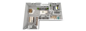 Glenwood - a6 Floor plan at Glenwood Park Lofts, Atlanta