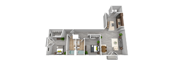 Glenwood - b2 Floor plan at Glenwood Park Lofts, Atlanta
