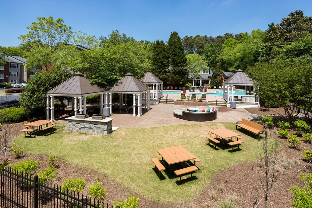 Grills and Picnic Area at The Point at Perimeter, Dunwoody, Georgia