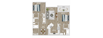 A floor plan of a house with labeled rooms and dimensions.