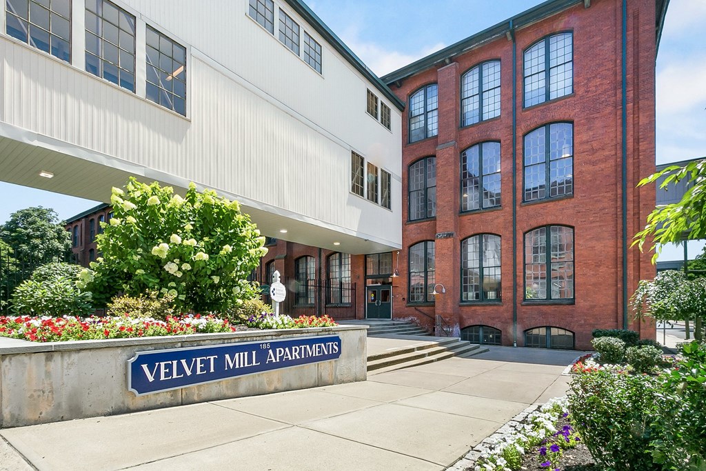 Apartment Entrance at Clocktower and Velvet Mill Apartments, Manchester, CT