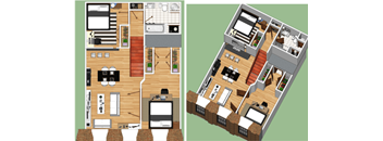 PM2cF-T  Floor plan at Ponemah Mills in Taftville, CT, 06380