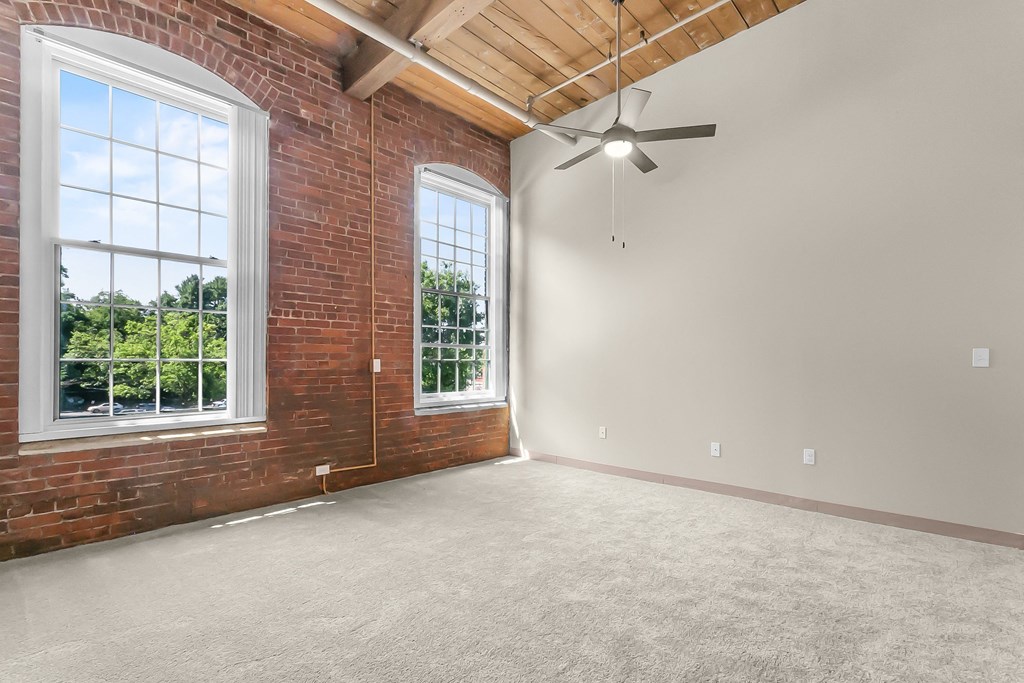 Living Room at Clocktower and Velvet Mill Apartments, Connecticut