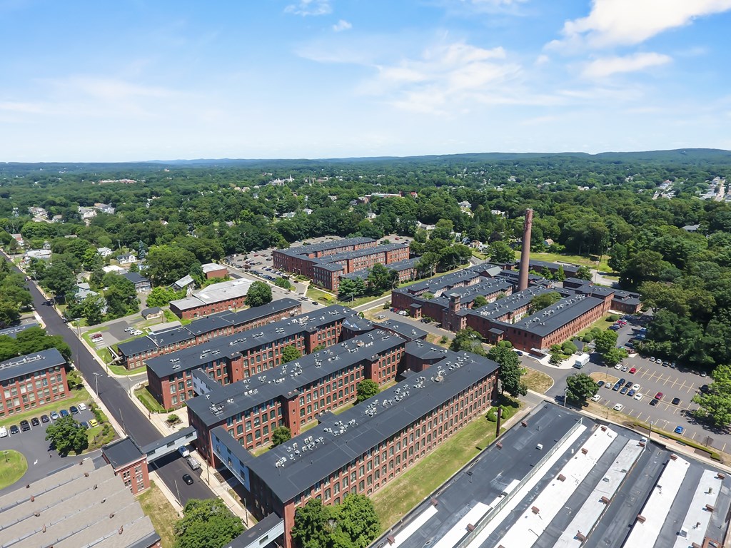 Aerial View at Clocktower and Velvet Mill Apartments, Manchester