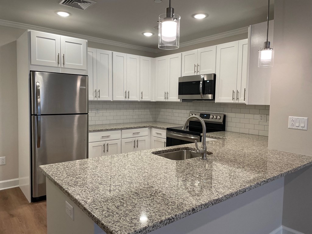 Kitchen at Brookfield Village Apartments in Brookfield, CT, 06804