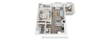 One Bed Den 870 sq.ft.