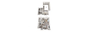 Two Bed Two Bath Loft 1256 sq.ft.