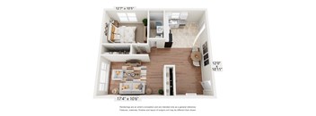 1 bed 1 bath A at Greenfield Village Apartments, Rocky Hill