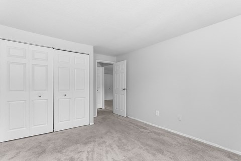 Empty bedroom at Gull Harbor Apartments, New London, Connecticut