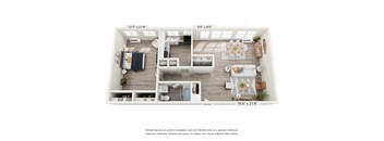 1 Bed 1 Bath Floor Plan at Park Edge, Springfield, MA, 13502