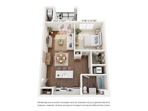 1 Bedroom Layout