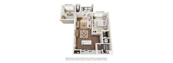 1 Bedroom With Den Layout