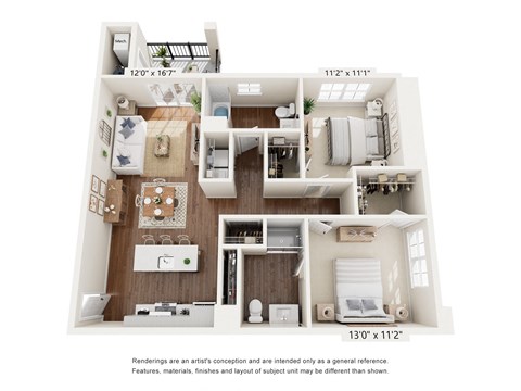 2 Bedroom Layout
