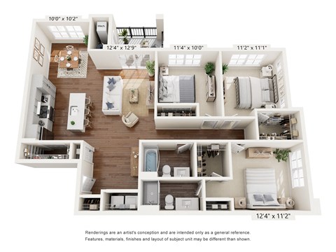 3 Bedroom Layout