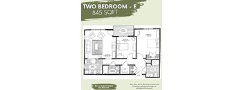 floor plan of the two bedroom e 4455 sq ft
