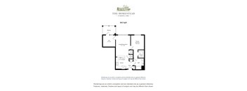 One Bed One Bath Den 863 sqft