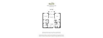 Two Bed Two Bath 1055 sqft