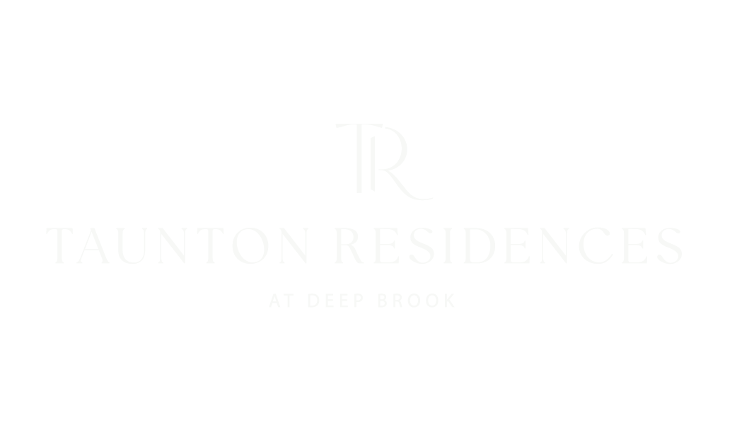 A black background with white text that reads "Taunton Residences at Deep Brook".
