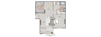 Timber Chase at Sarasota Bay Sarasota Florida One Bedroom Floorplan