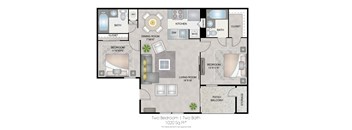Hunters Glen Apartments Sarasota Florida Two Bedroom Floorplan