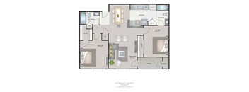 Park Avenue Apartments Tampa Florida Two Bedroom Two Bathroom Floorplan