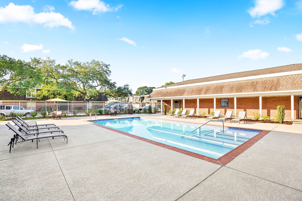 Pool with lounge chairs
