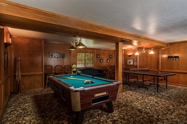 Billiards Table In Clubhouse at Oxford Park Apartments, Fresno, CA, 93720 - Photo Gallery 2