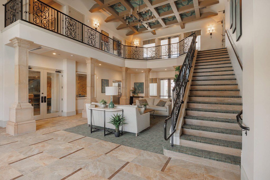 Clubhouse With Staircase at The Villas at Ellis Manor, Fresno California