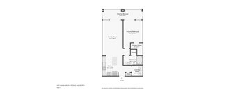 A floor plan of a condo with a laundry room and a family room.