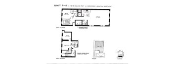 A black and white image of a floor plan for a unit with a 5th and 4th floor.