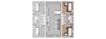 A series of images showing different views of a bathroom layout.