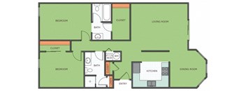 Two Bedroom Two Bathroom (C4)