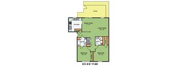 Two Bedroom Two Bathroom (C3)