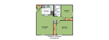 Two Bedroom Two Bathroom