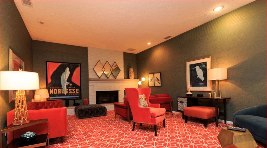 Lockefield Gardens Lounge Area in Clubhouse