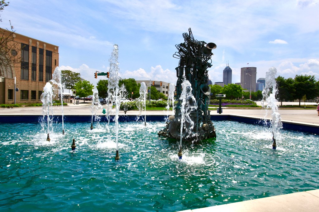 Lockefield Gardens Jammin on the Avenue Sculpture by John Spalding