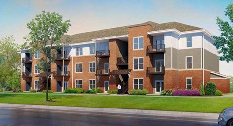 affordable section 8 milledgeville ga new construction a rendering of an apartment building on the side of a street
