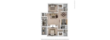 a floor plan of a house with a bedroom and a living room