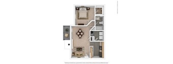 a 1 bedroom floor plan  decatur luxury living