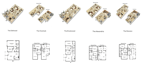 the floor plans of different units of a building
