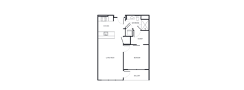 a floor plan of a bedroom apartment