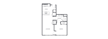 a floor plan of a bedroom apartment