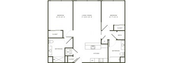 a schematic diagram of a floor plan of a house